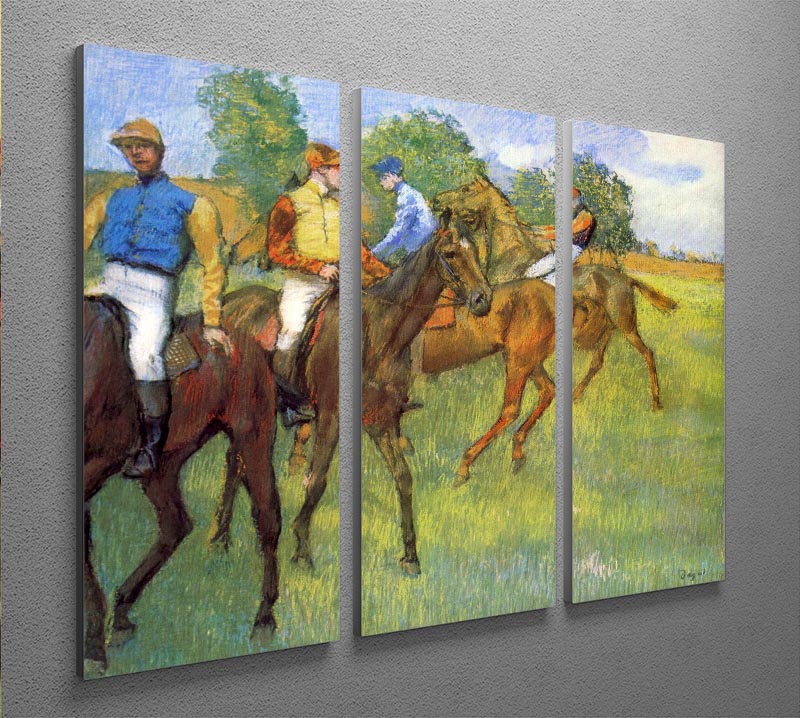Weigh Out by Degas 3 Split Panel Canvas Print showcasing elegant design and vibrant colors, perfect for home decor.