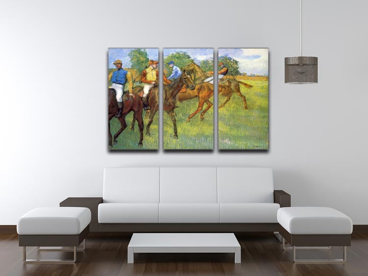 Weigh Out by Degas 3 Split Panel Canvas Print showcasing elegant design and vibrant colors, perfect for home decor.