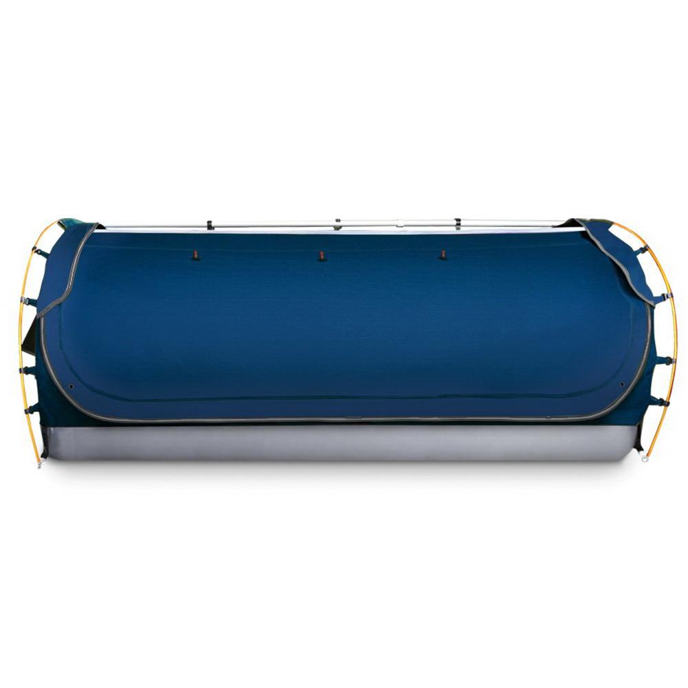 Weisshorn Double Swag Camping Swag featuring a durable canvas cover, spacious design, and insect-proof mesh panels, ideal for outdoor adventures.