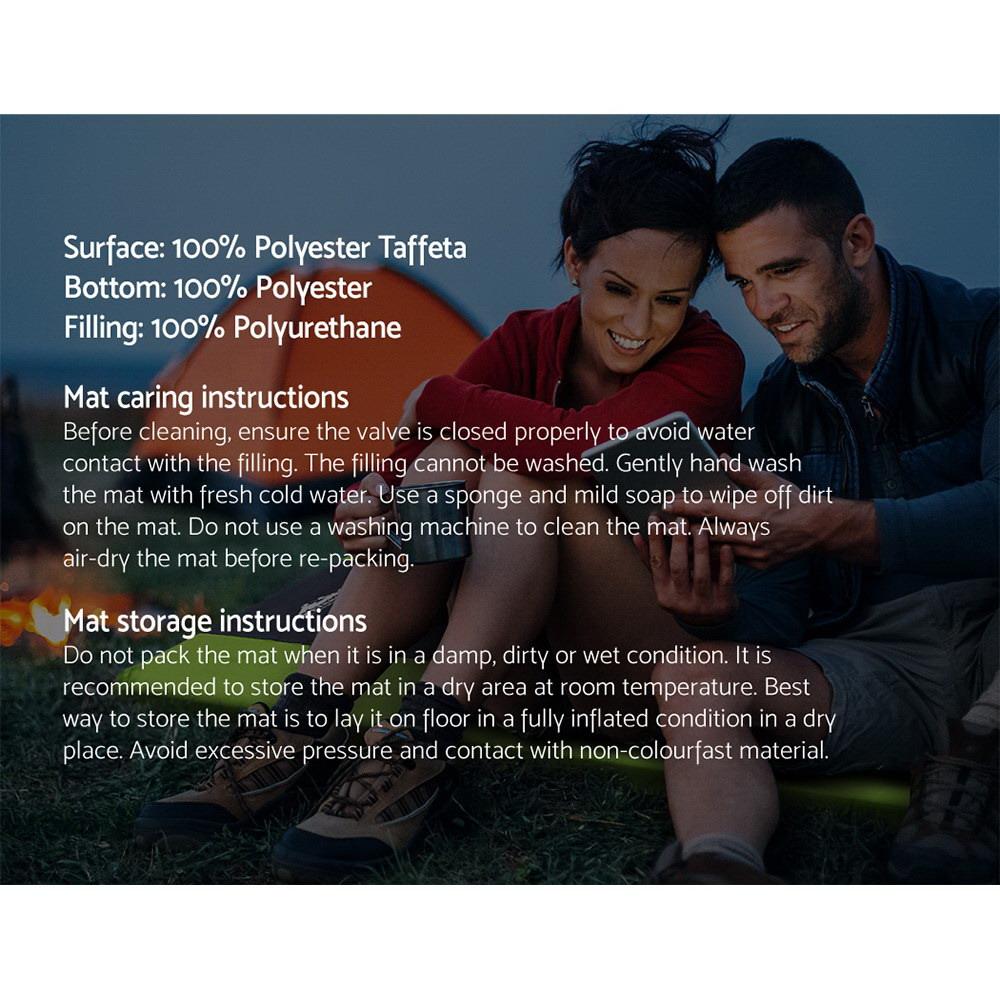 Weisshorn Self Inflating Mattress in green color, showcasing its smooth surface and compact design, ideal for camping.