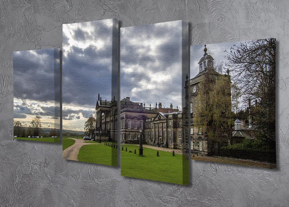 A stunning 4-split canvas artwork featuring Wentworth Woodhouse Hall, showcasing a cohesive design across four panels.