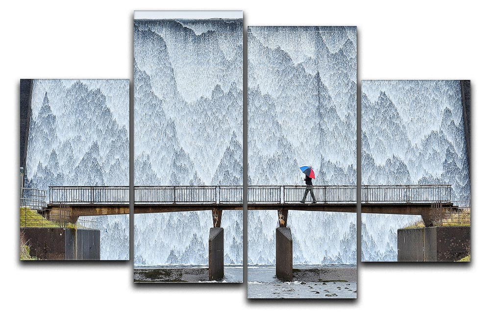 Wet Sleddale 4 Split Panel Canvas artwork featuring four equal sections creating a cohesive and dynamic design.