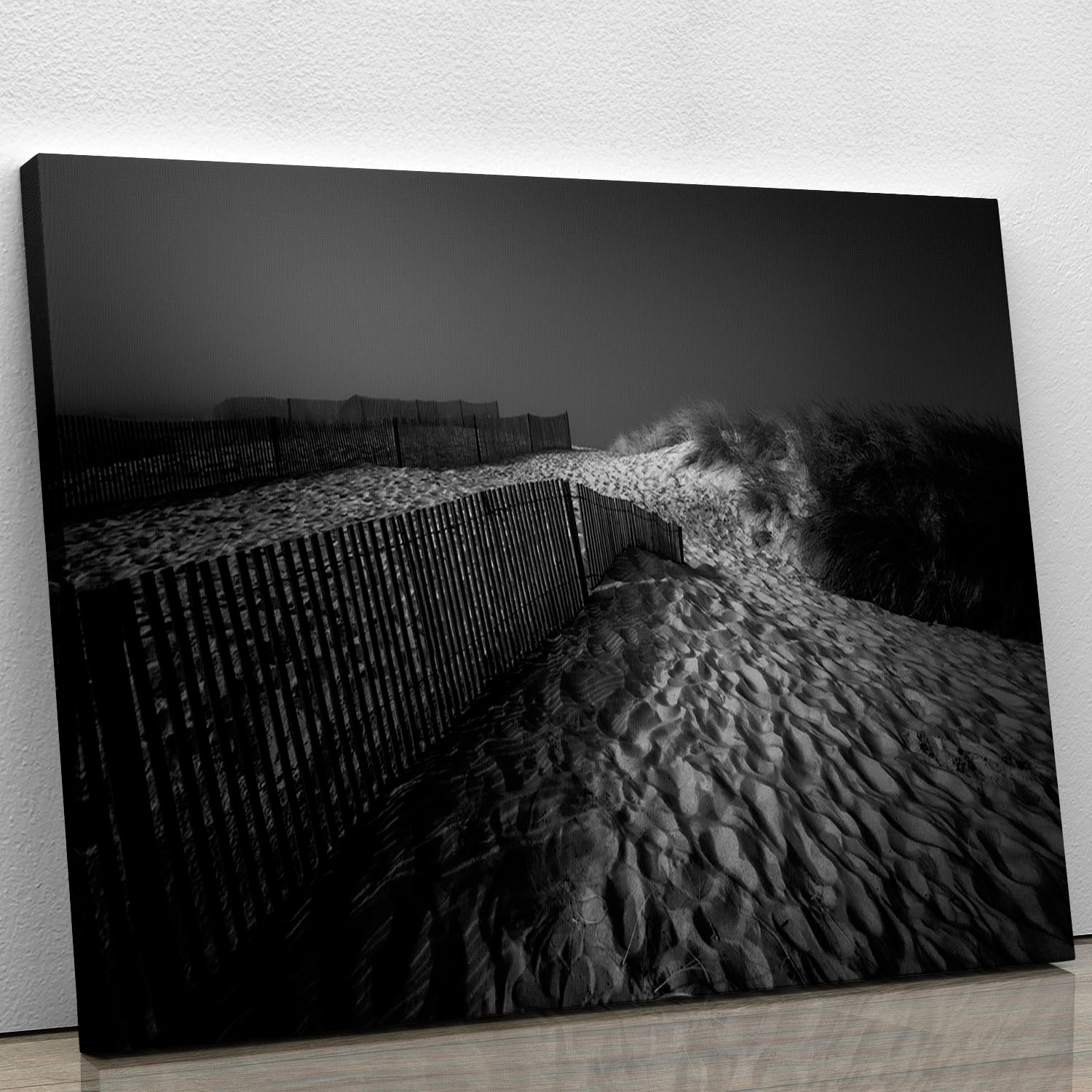 Where Shadows Lie canvas print featuring abstract art with dark and light contrasts, perfect for modern home decor.