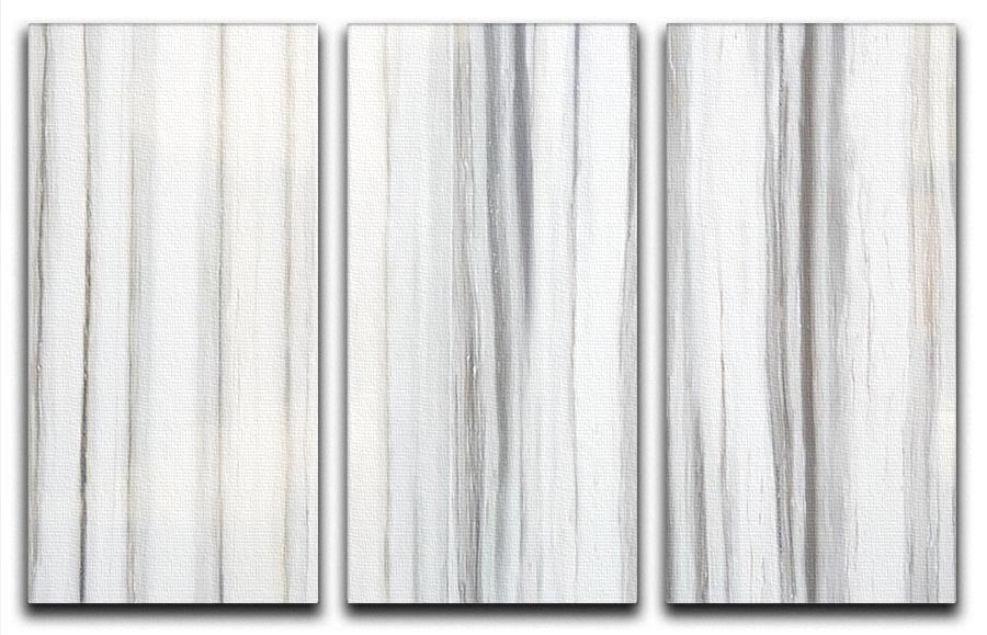Three-panel canvas print featuring elegant white and grey striped marble design, perfect for modern decor.