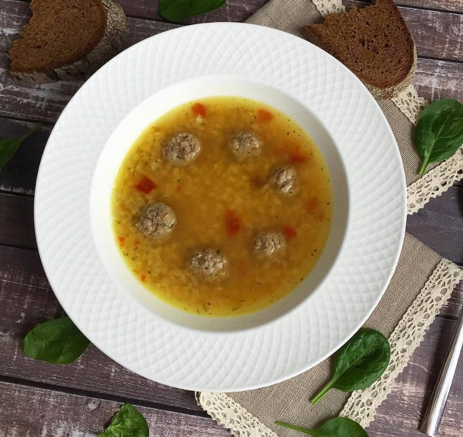 Set of six white porcelain deep plates with embossed wide rim, perfect for serving soups and elegant dining.