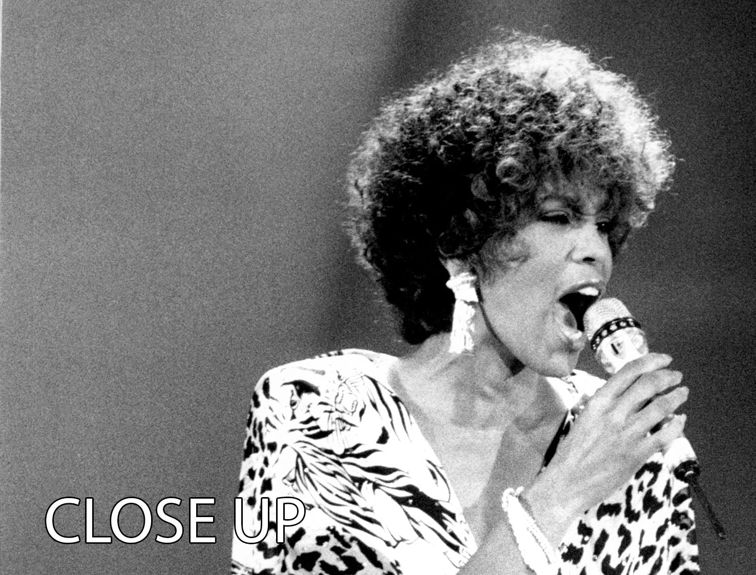 A stunning 3-panel canvas print featuring Whitney Houston on stage, showcasing vibrant colors and intricate details.