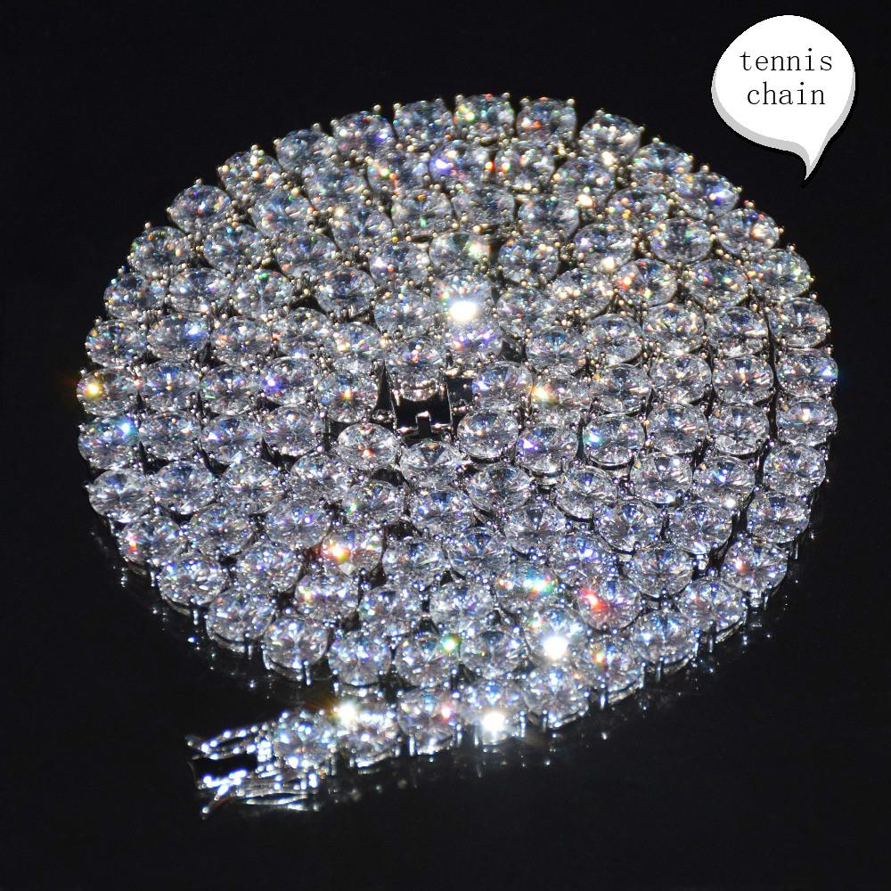 Wholesale Tennis Chain made of copper with cubic zirconia stones, available in various sizes and lengths.