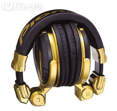 Limited edition gold and silver HDJ 1000 headphones with a stylish design and comfortable fit, perfect for DJs and music enthusiasts.