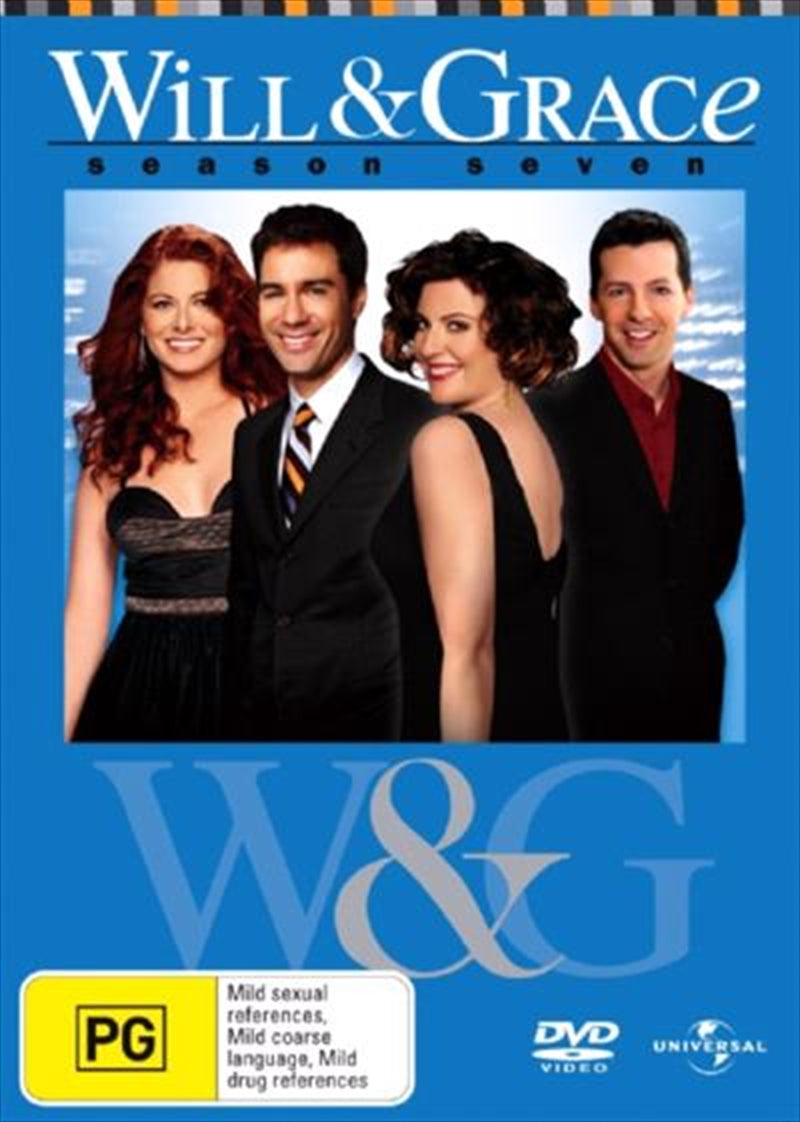 Will and Grace Season 7 DVD cover featuring the main characters Will and Grace in a comedic pose.