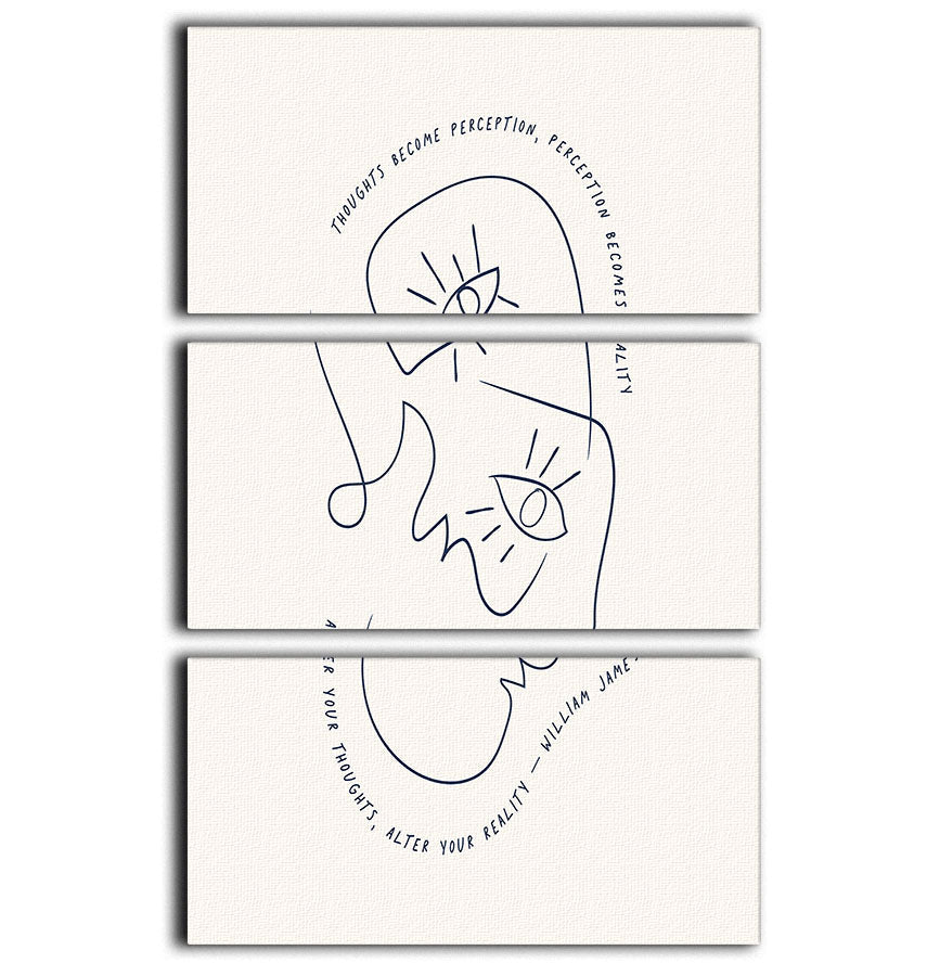 William James 3 Split Panel Canvas Print featuring vibrant colors and modern design, perfect for enhancing any room's decor.