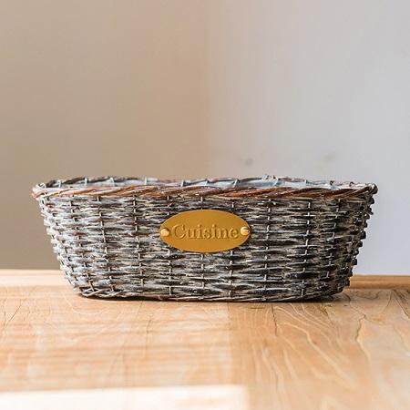 Set of 2 Willow Planter 'Cuisine' Hanging Flower Planters in charcoal and mixed colors, showcasing their elegant design and natural material.