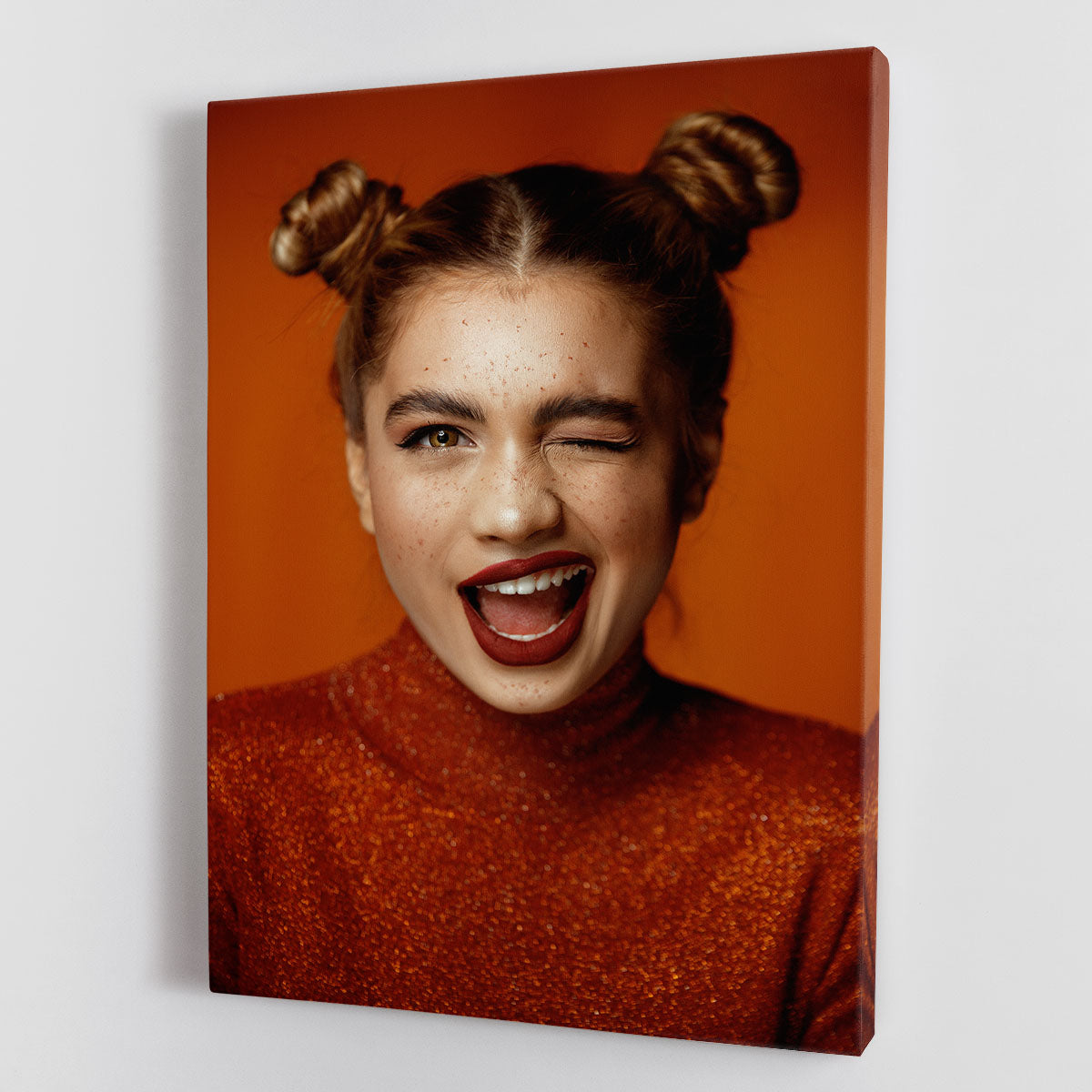 Winky Canvas Print showcasing vibrant modern art and nature themes, perfect for home and office decor.