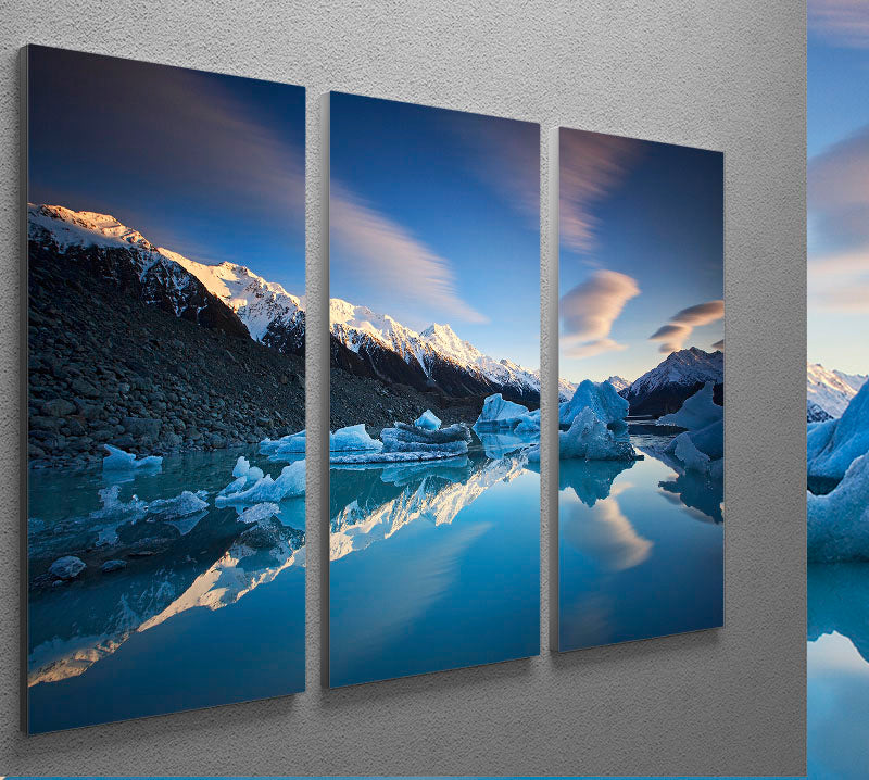 Winter Symmetry 3 Split Panel Canvas Print showcasing a captivating design with three high-quality canvases.