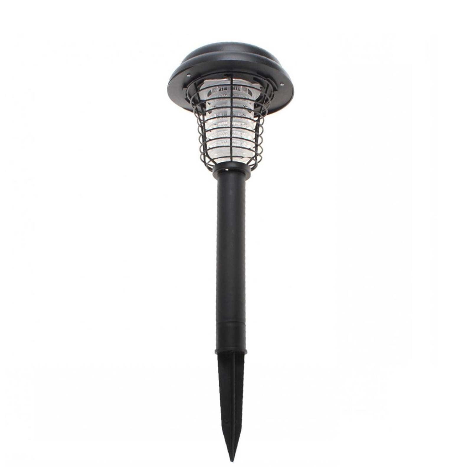 Wireless Solar-Powered Mosquito Killer Lamp in black, designed for outdoor use, featuring LED and UV light systems for insect attraction and elimination.