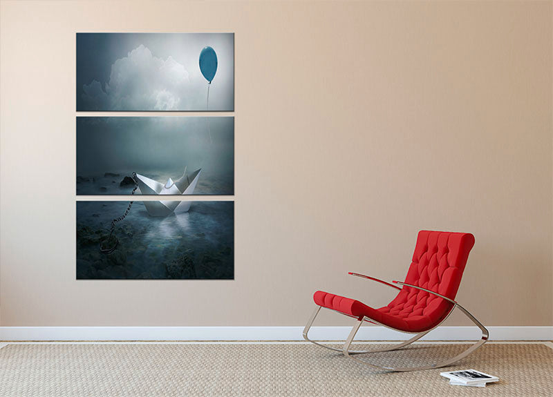A stunning 3-panel canvas print featuring modern art, perfect for enhancing home decor.