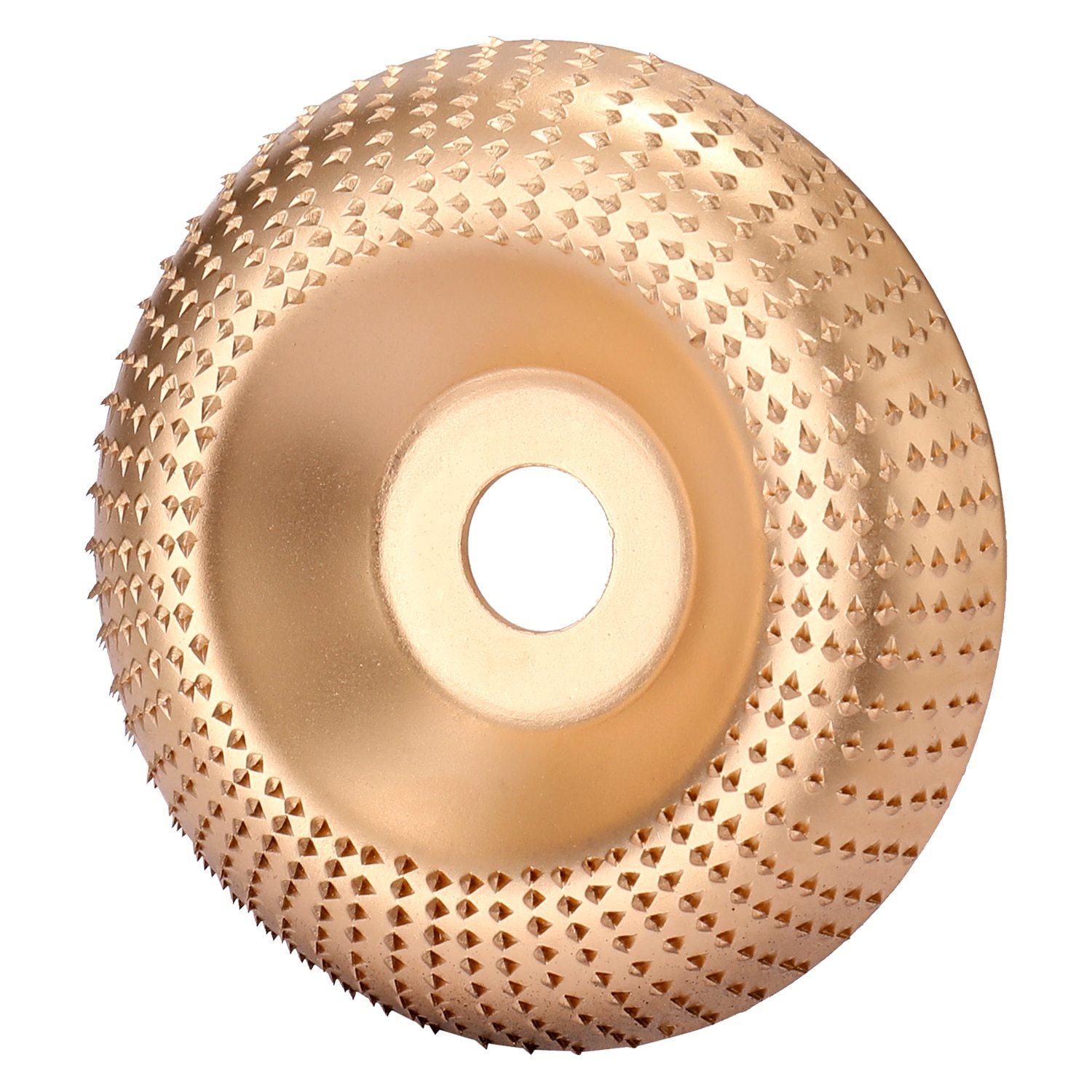 Wood Angle Grinding Wheel with tungsten carbide coating, cylindrical shape, designed for sanding and carving tasks on wood surfaces.