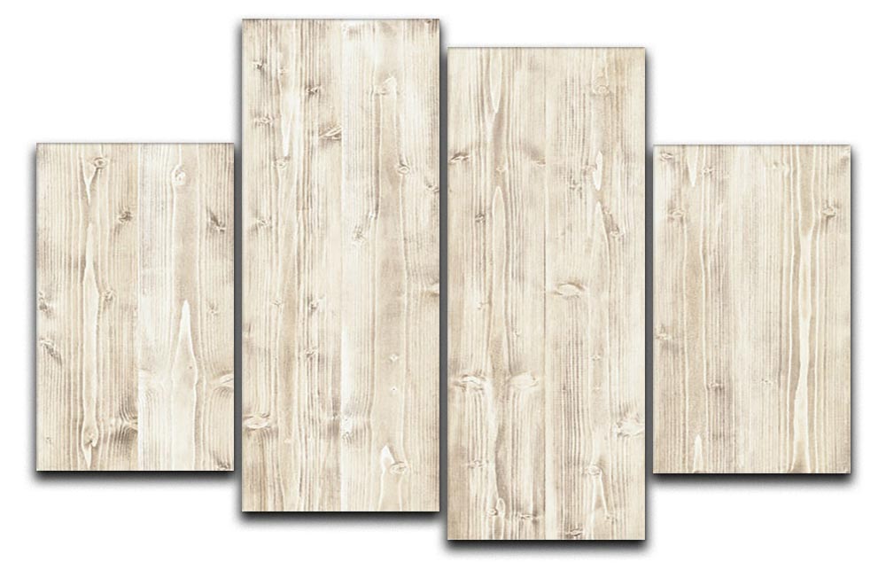 A beautiful 4-split canvas artwork featuring a light wood texture, arranged in a modern display, perfect for home decor.