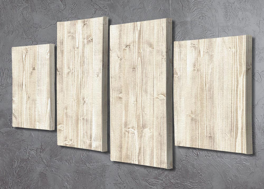 A beautiful 4-split canvas artwork featuring a light wood texture, arranged in a modern display, perfect for home decor.