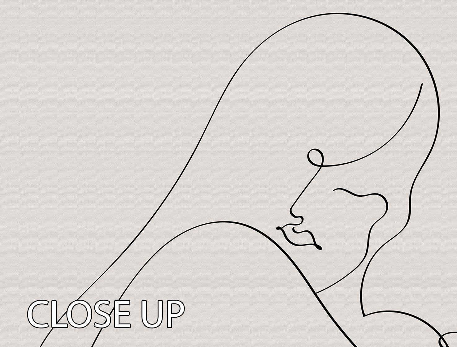 Three-panel canvas print featuring elegant black line art of a woman, perfect for modern decor.