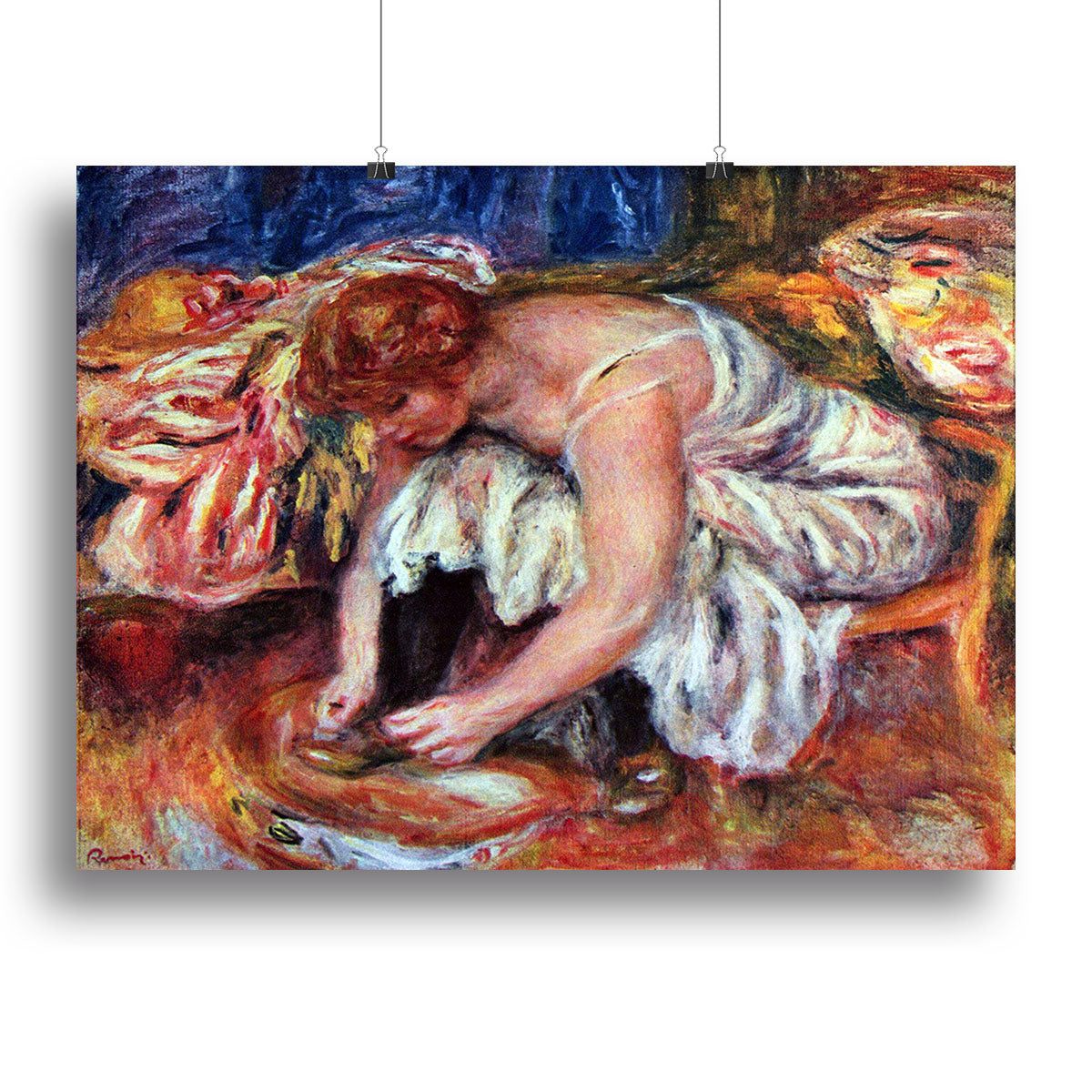 Woman Shoe Syndicate by Renoir canvas print showcasing elegant design and vibrant colors, perfect for home decor.