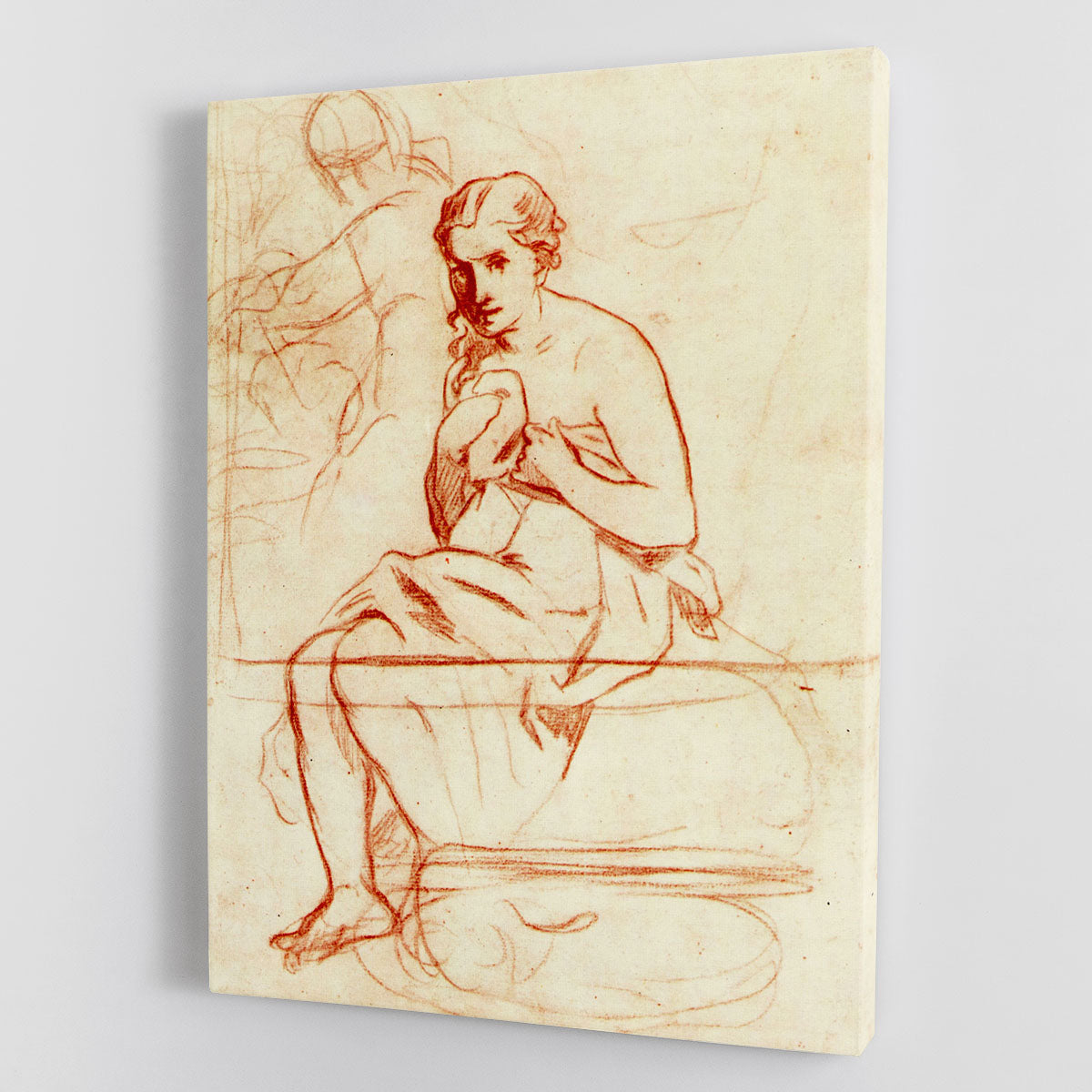 Canvas print of Women at the Toilet by Manet, showcasing a woman in a serene setting, perfect for home decor.