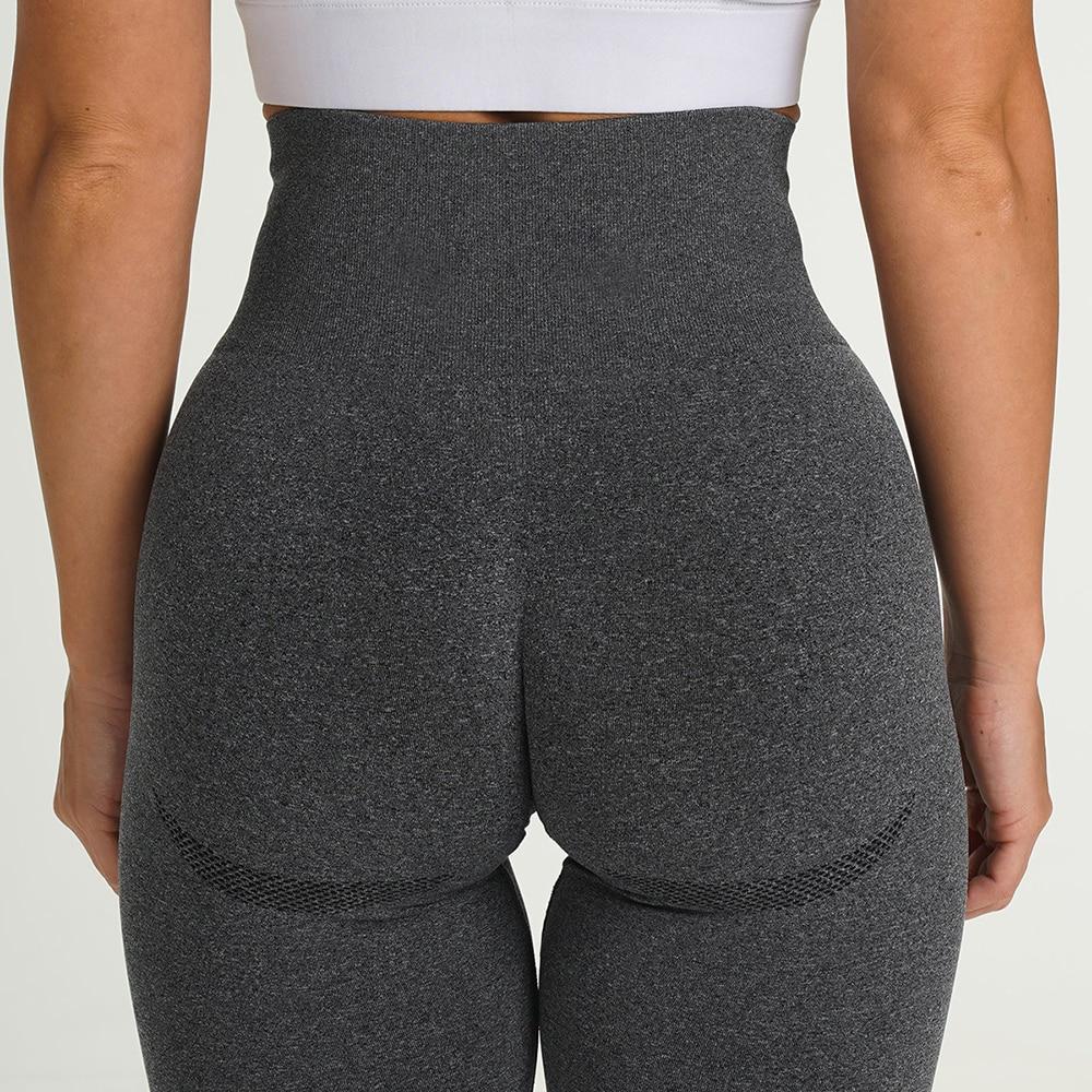 Women High Waist Seamless Leggings in various colors, showcasing the scrunch butt design and elastic waist for comfort and support during workouts.