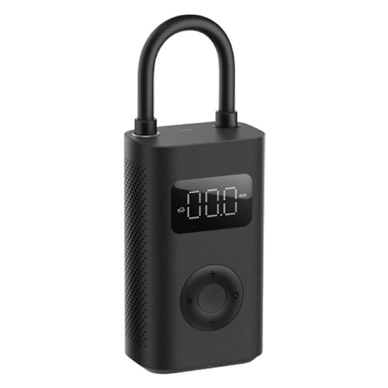 Xiaomi Youpin Mijia Inflatable Treasure 1S portable electric pump with LED light and digital display, designed for inflating tires and sports equipment.