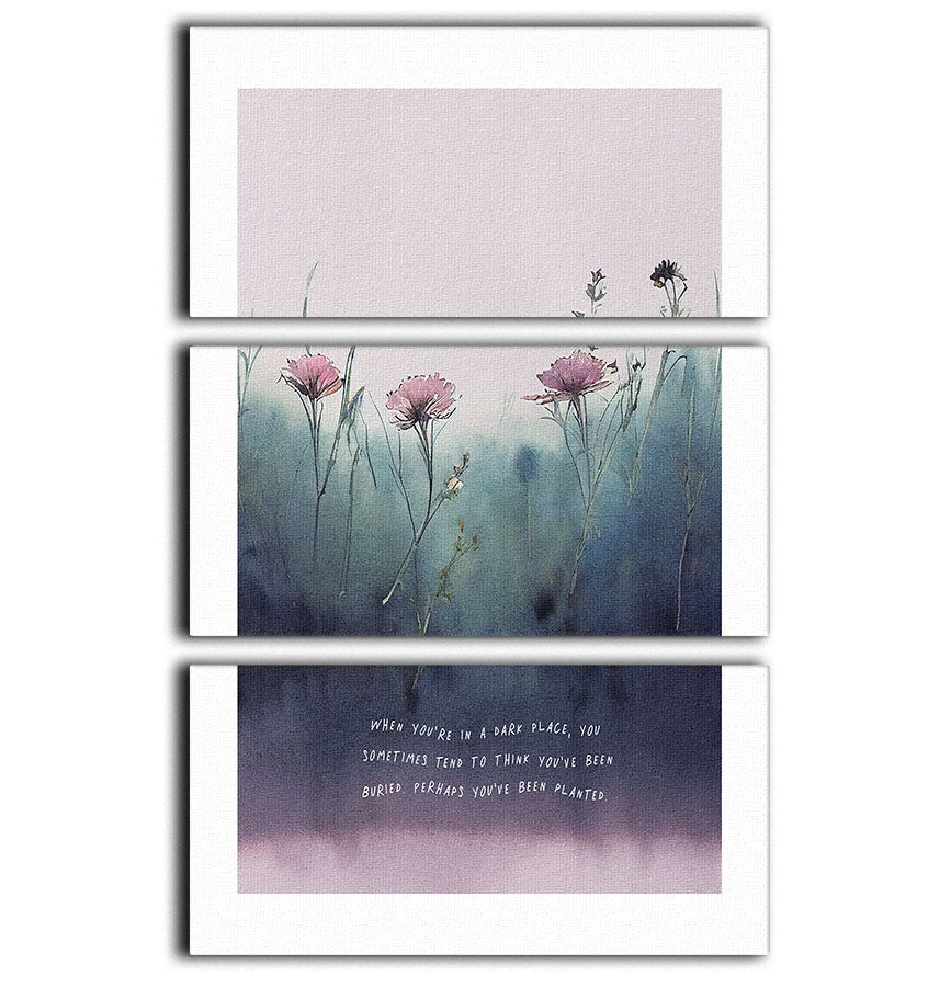 You Are Planted 3 Split Panel Canvas Print featuring vibrant colors and nature-inspired design, perfect for home decor.