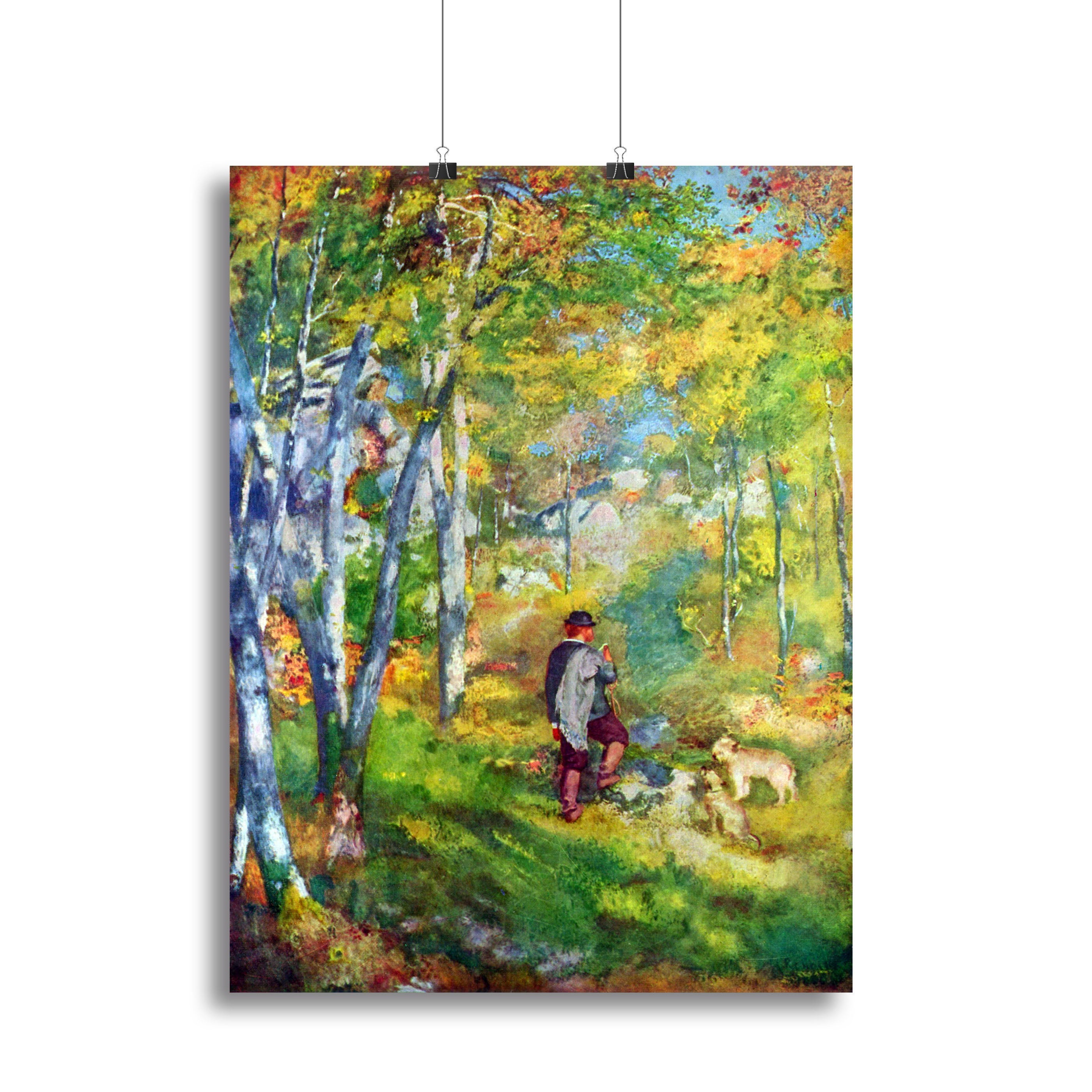 Canvas print of Young Man in the Forest of Fontainebleau by Renoir, showcasing vibrant colors and intricate details.