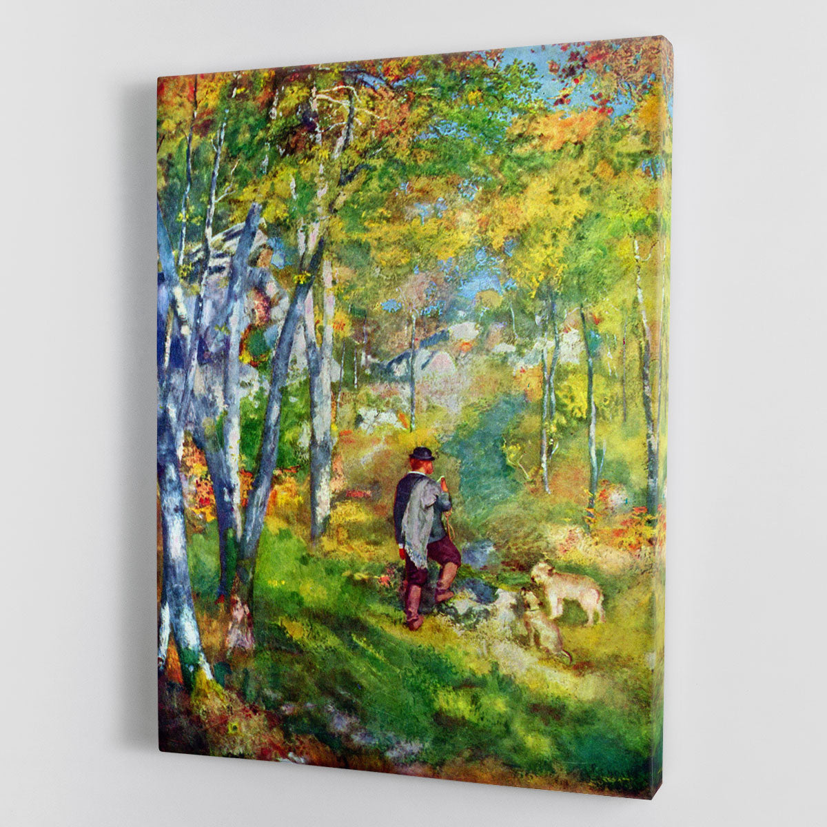 Canvas print of Young Man in the Forest of Fontainebleau by Renoir, showcasing vibrant colors and intricate details.