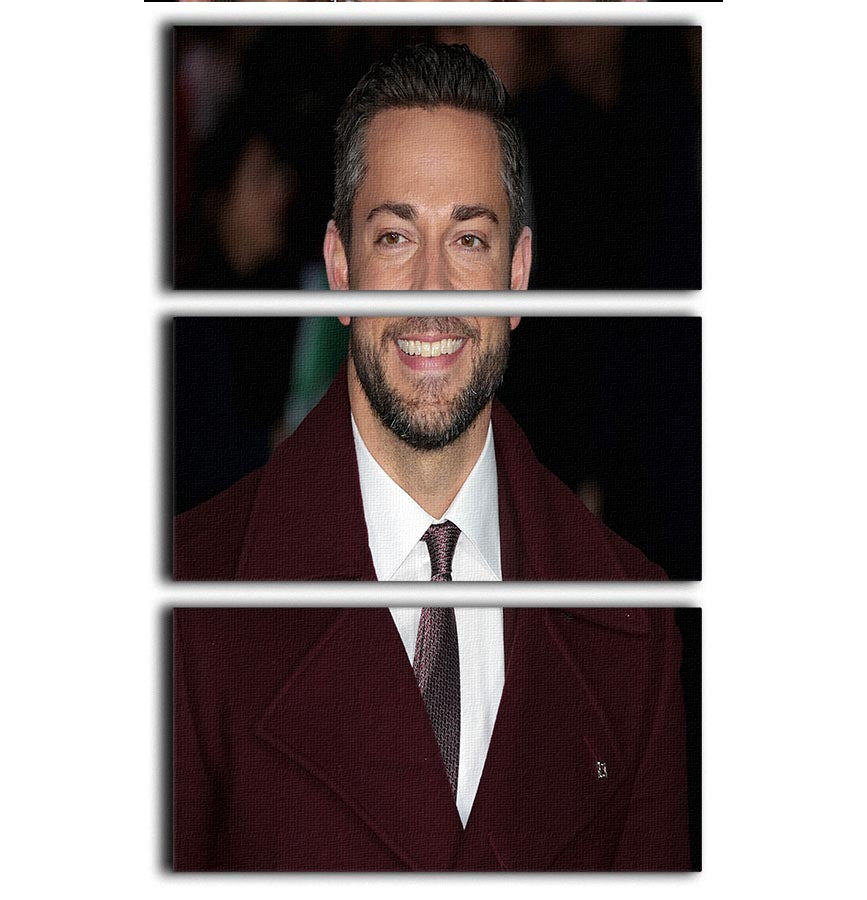 Zachary Levi 3 Split Panel Canvas Print showcasing vibrant colors and modern design, perfect for home decor.
