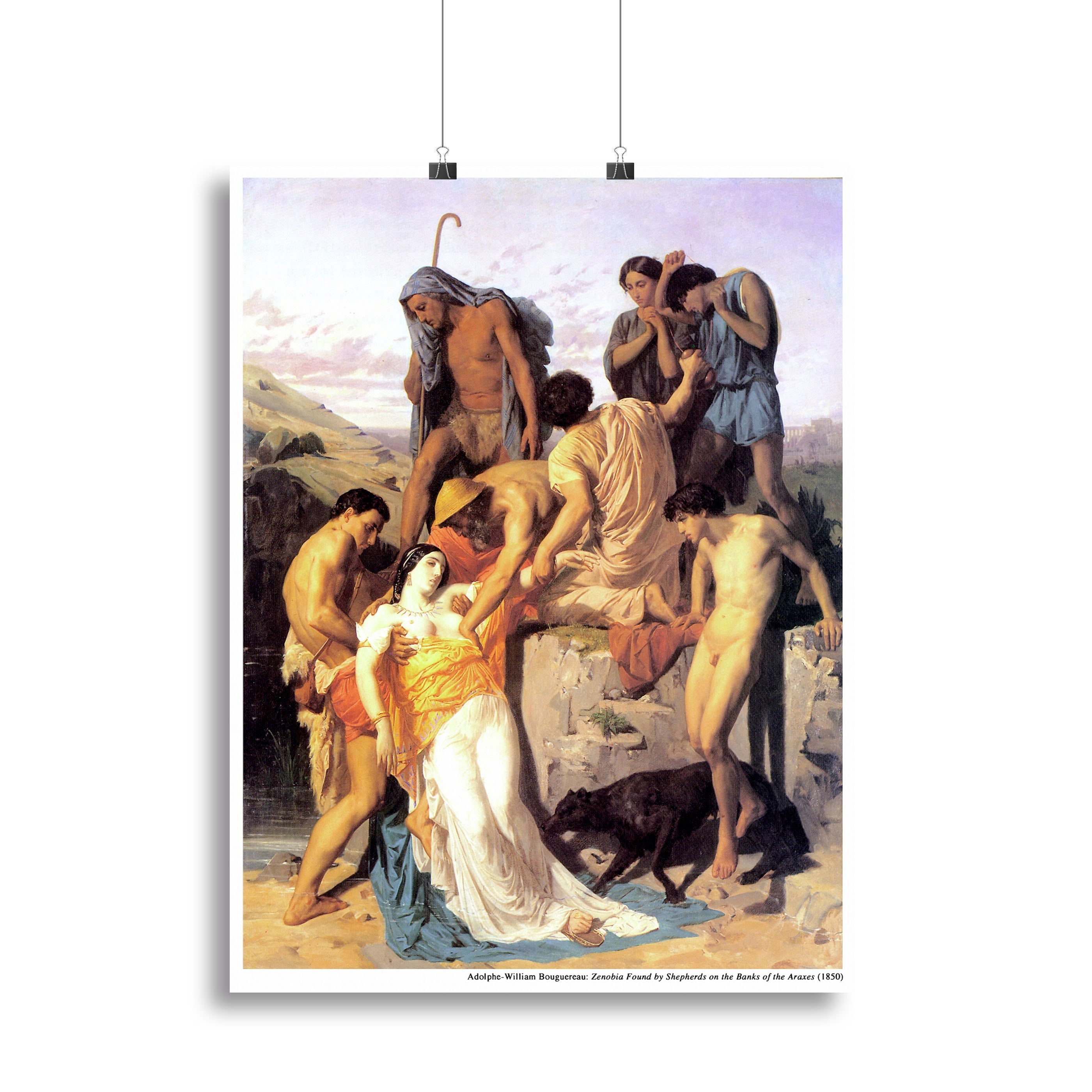 Zenobia 1850 canvas print by Bouguereau showcasing exquisite detail and vibrant colors, perfect for home decor.