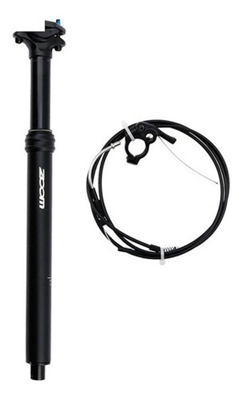 ZOOM SPD-801N Adjustable Height Dropper Seat Post with thumb remote lever, designed for internal cable routing, 30.9 mm diameter.