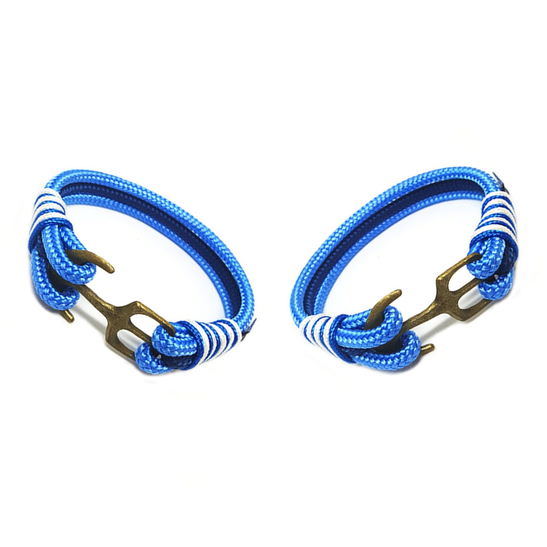 Aine Couple Nautical Bracelets featuring matching designs with nautical elements like anchors and ropes.