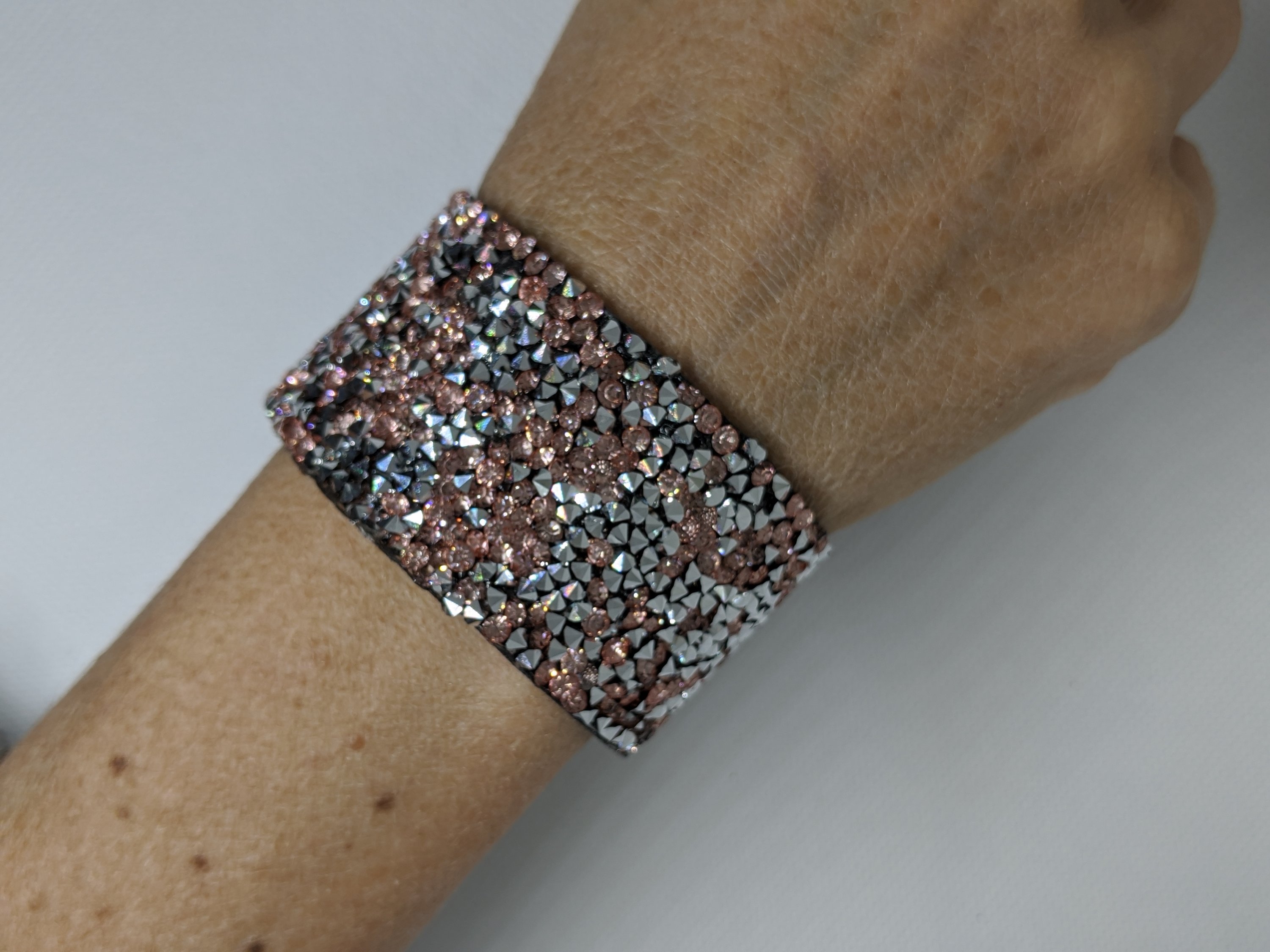 A stylish Beaded Crystal Magnetic Bracelet featuring colorful beads and a secure magnetic closure, perfect for any outfit.