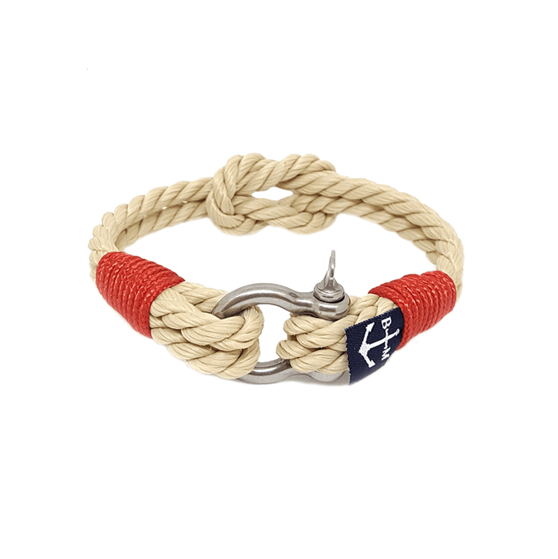 Classic Rope Nautical Bracelet by Bran Marion featuring durable sailing ropes and a stainless steel anchor, perfect for nautical enthusiasts.