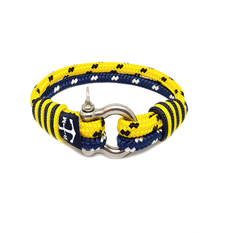 Genghis Khan Nautical Bracelet by Bran Marion, featuring high-quality marine ropes and a stainless steel anchor, perfect for stylish adventurers.