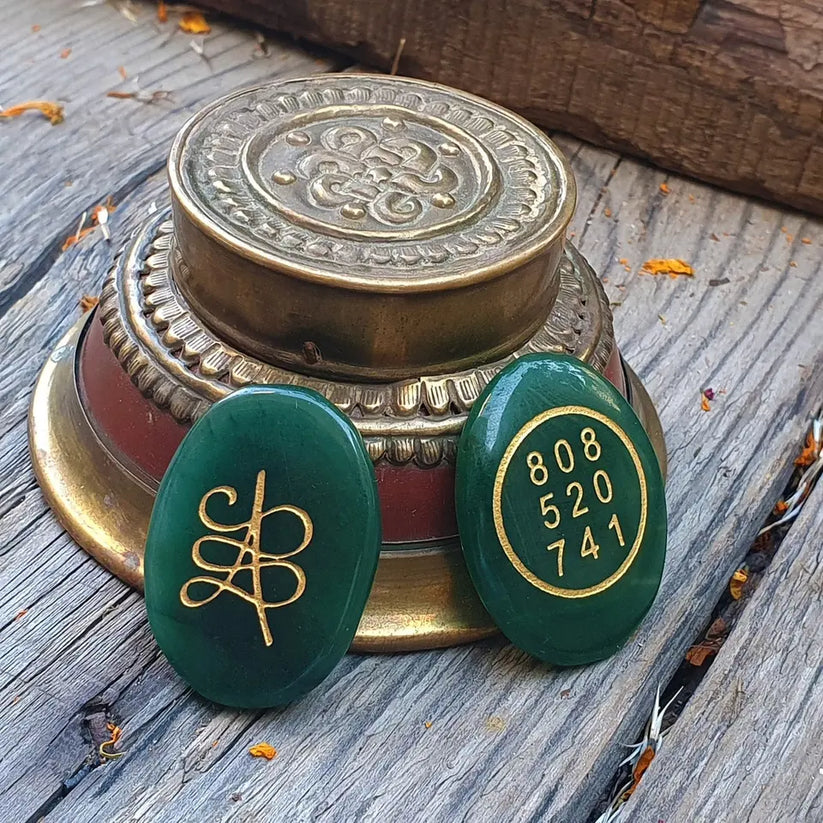 Green Jade Zibu Coin showcasing the ancient Chinese symbol for prosperity, crafted from high-quality jade with intricate details.