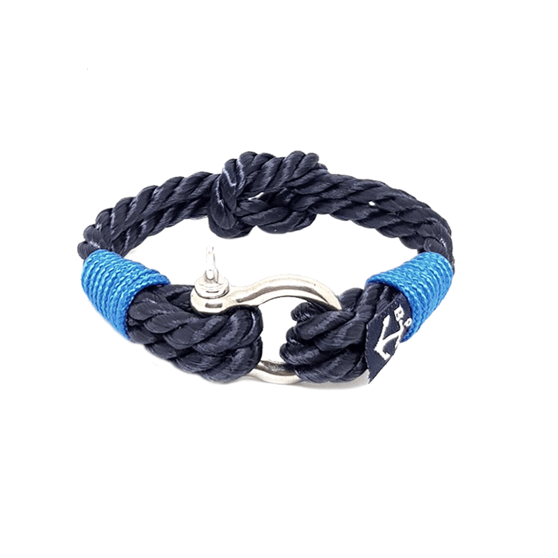 Nevin Twisted Rope Nautical Bracelet made from durable sailing rope, featuring a stylish twisted design suitable for various outfits.