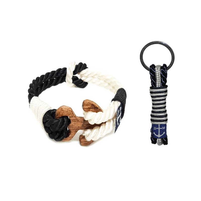 Bracelet and keychain with rope.