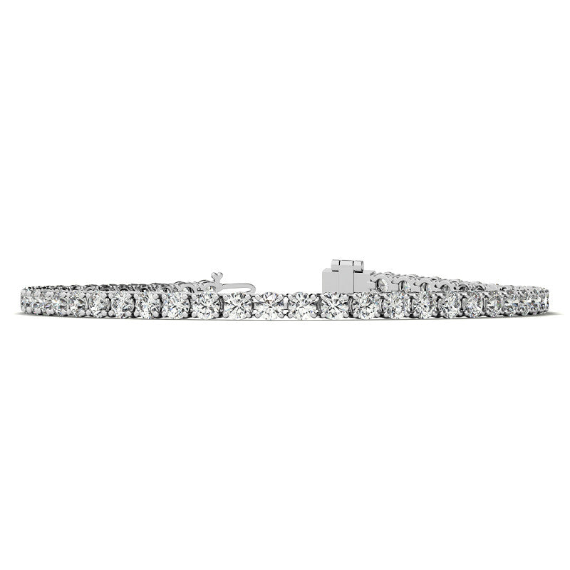 8.5 CTW Lab Grown Diamond Tennis Bracelet in 14kt White and Yellow Gold, featuring 45 round brilliant diamonds.