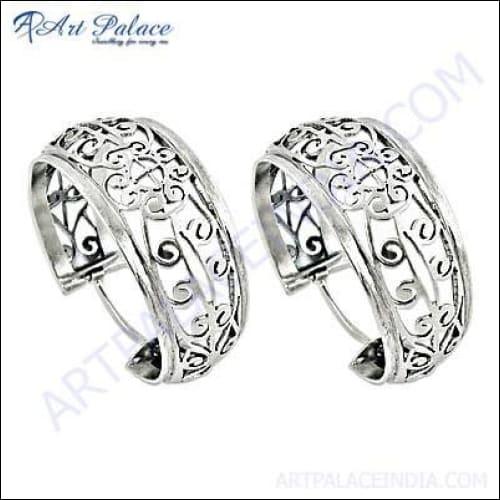 Elegant 925 silver earrings featuring a checker cut pear lapis gemstone, showcasing a deep blue opaque finish.