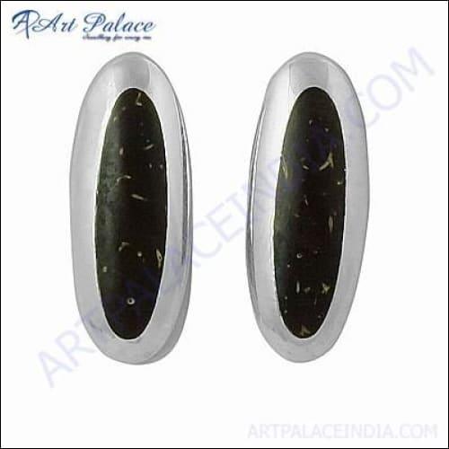 Elegant 925 silver earrings featuring a checker cut pear lapis gemstone, showcasing intricate craftsmanship and a stunning design.