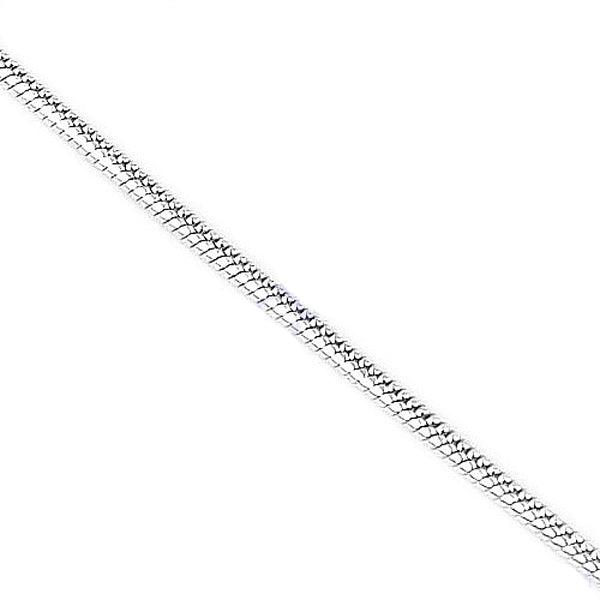 A sleek and elegant 925 sterling silver simple plain chain jewelry, showcasing its shiny finish and minimalist design.
