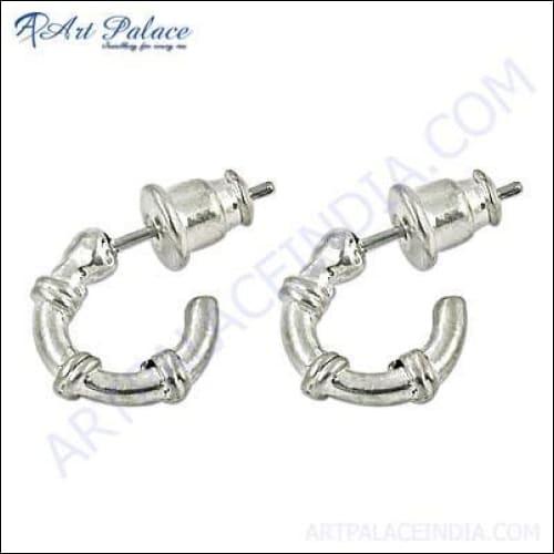 Antique Style Plain Silver Stud Earrings made from 925 sterling silver, showcasing vintage charm and elegant design.