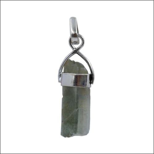 Aqua Aura Stone Pendant crafted from 925 silver, showcasing its elegant design and healing properties.