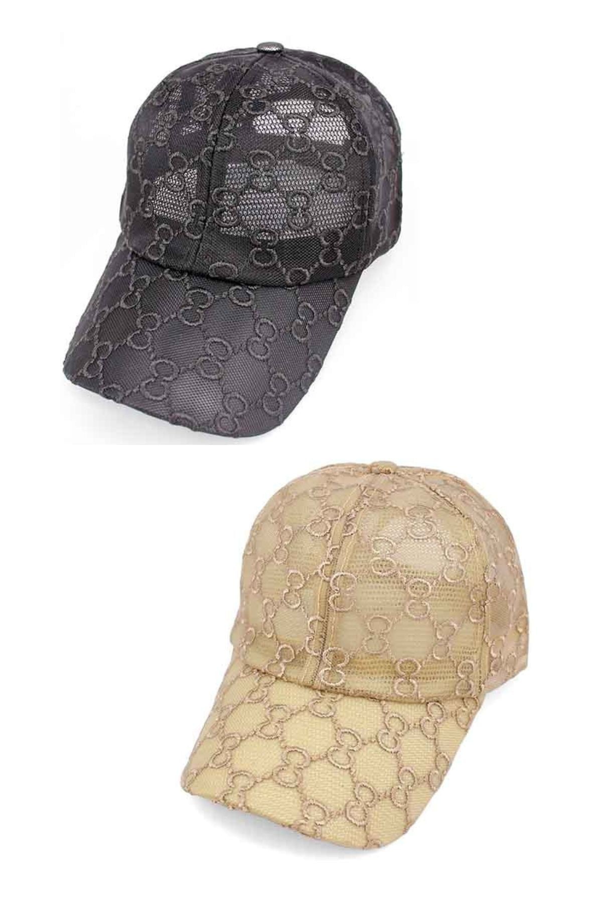 A stylish solid color see-through baseball cap with adjustable Velcro back closure, perfect for casual wear.