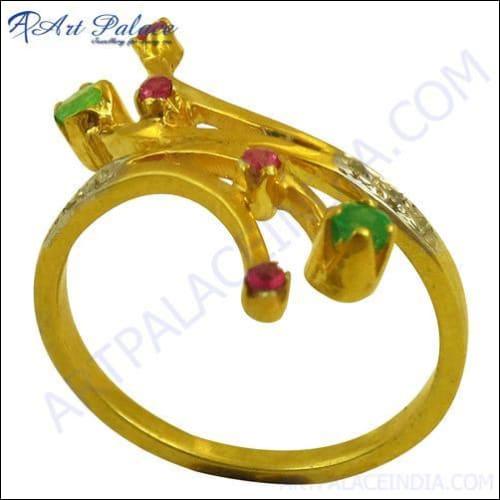 Beautiful Gold Plated Diamond Victorian Wedding Ring showcasing intricate Victorian design with sparkling diamond accents.