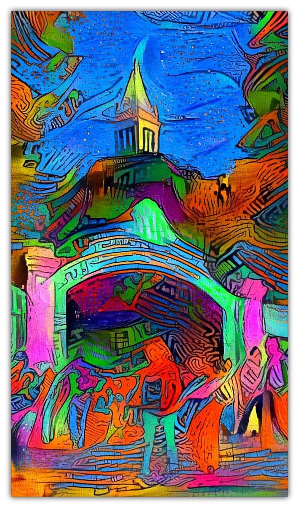 Berkeley Trip Jigsaw Puzzle #6727 featuring 144 pieces, beautifully designed with high-resolution artwork, packaged in a cardboard box with burlap bag.