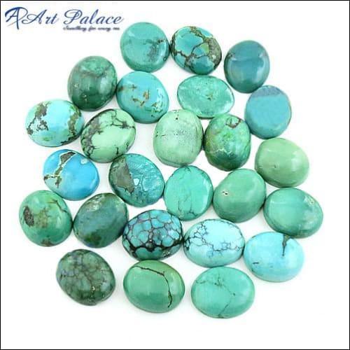 Best Quality Natural Green Turquoise Loose Gemstone showcasing vibrant green color and unique patterns.